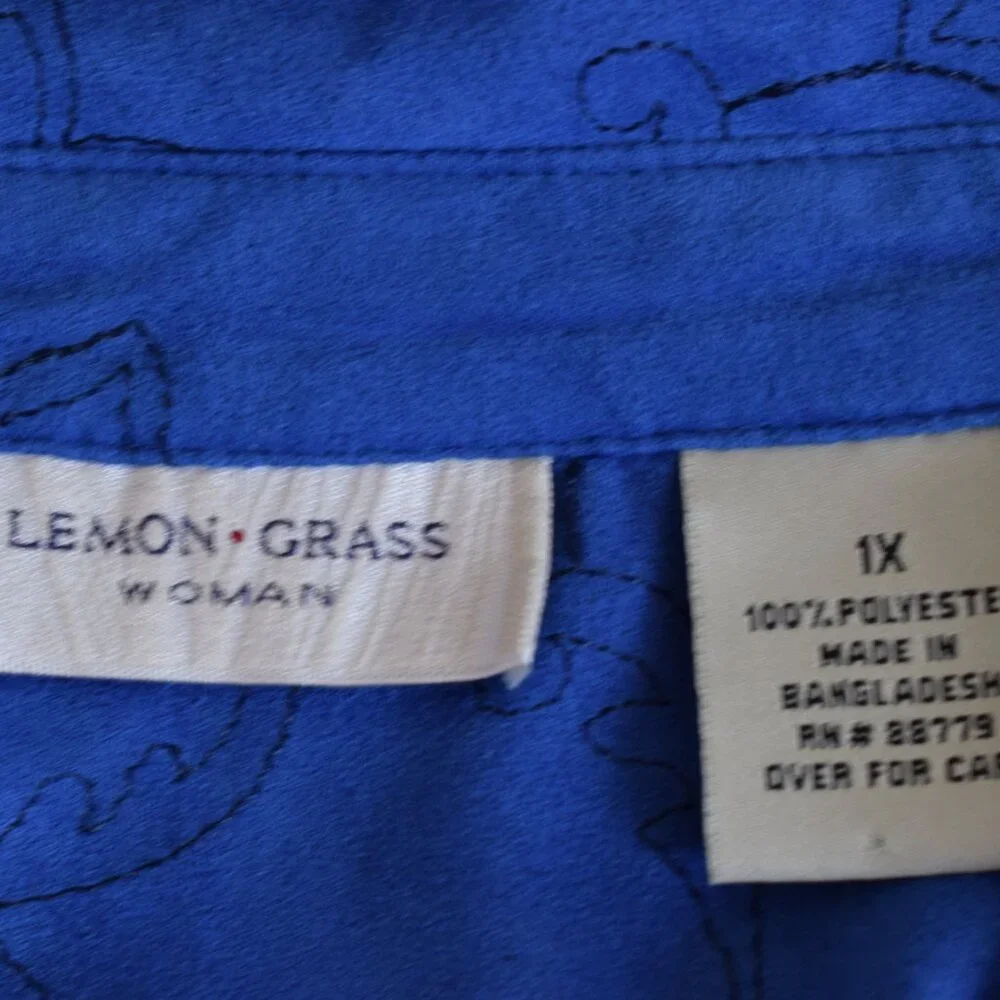 Lemon Grass Woman vintage blue